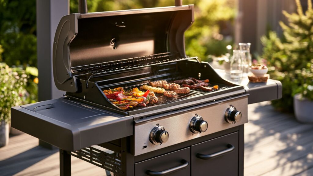 Gasgrill mit 3 Brennern und getrennten Temperaturzonen